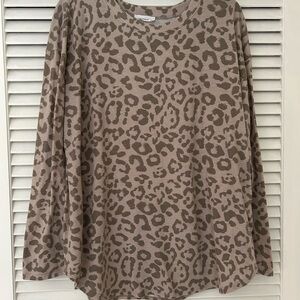 Leopard Print Long Sleeve Top